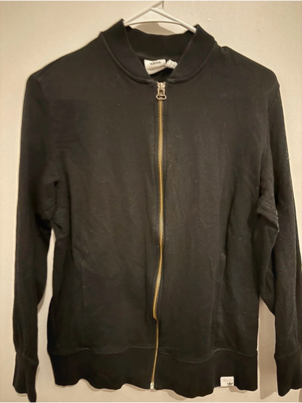 adidas Black Jacket with Metal Zip Pull